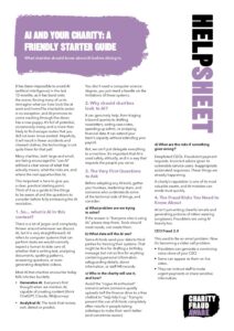 AI AND YOUR CHARITY document cover