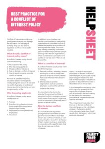 Best practice for a conflict of interest policy FINAL document cover