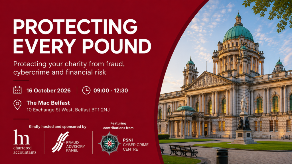 charity fraud event graphic